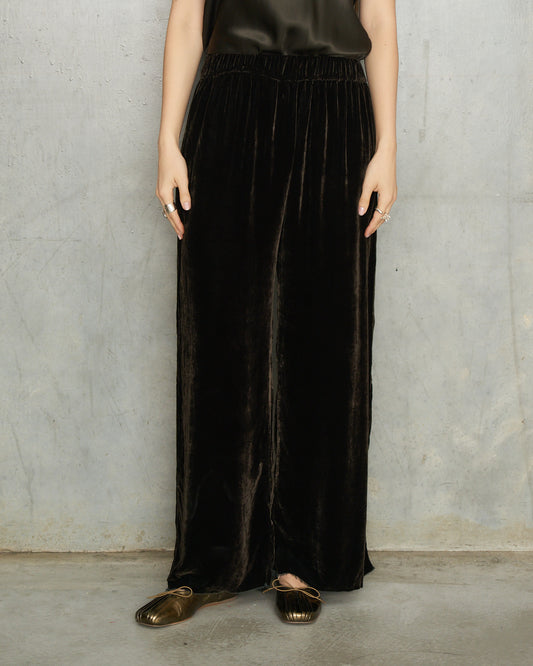 Olive Velvet Meloni Pants