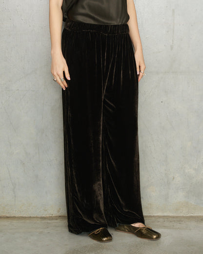 Olive Velvet Meloni Pants