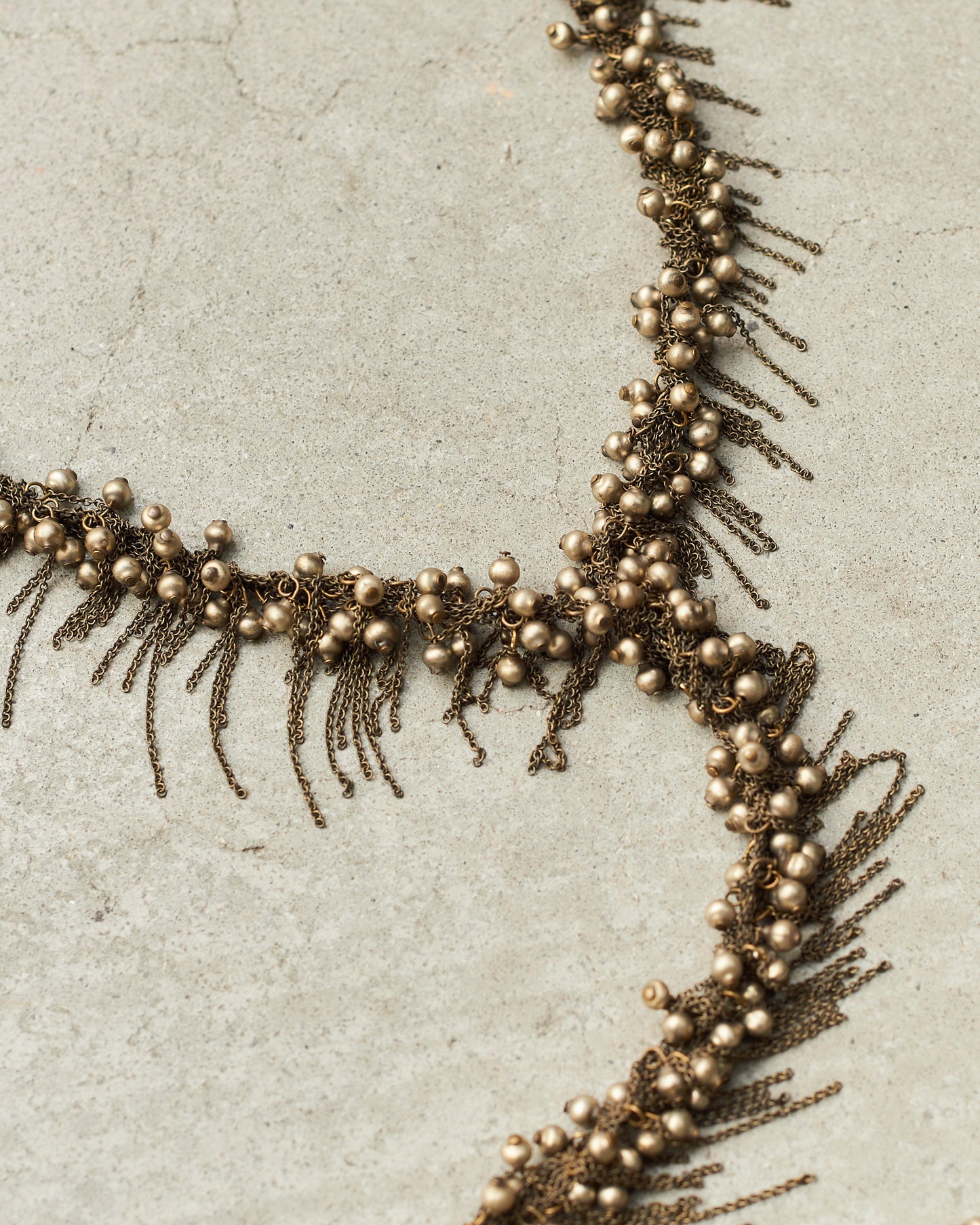 Antique Bronze Knitted Chain Lariat