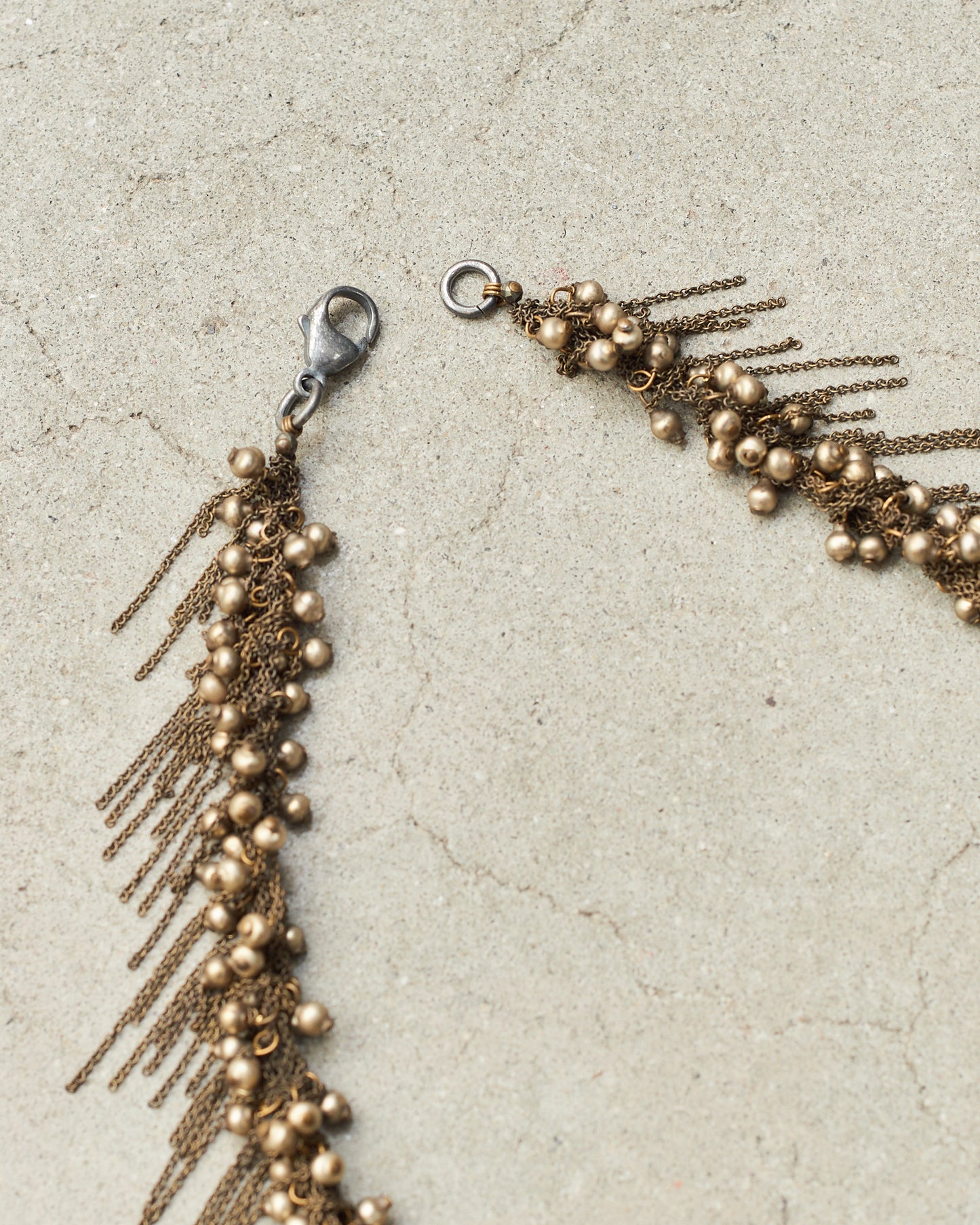 Antique Bronze Knitted Chain Lariat