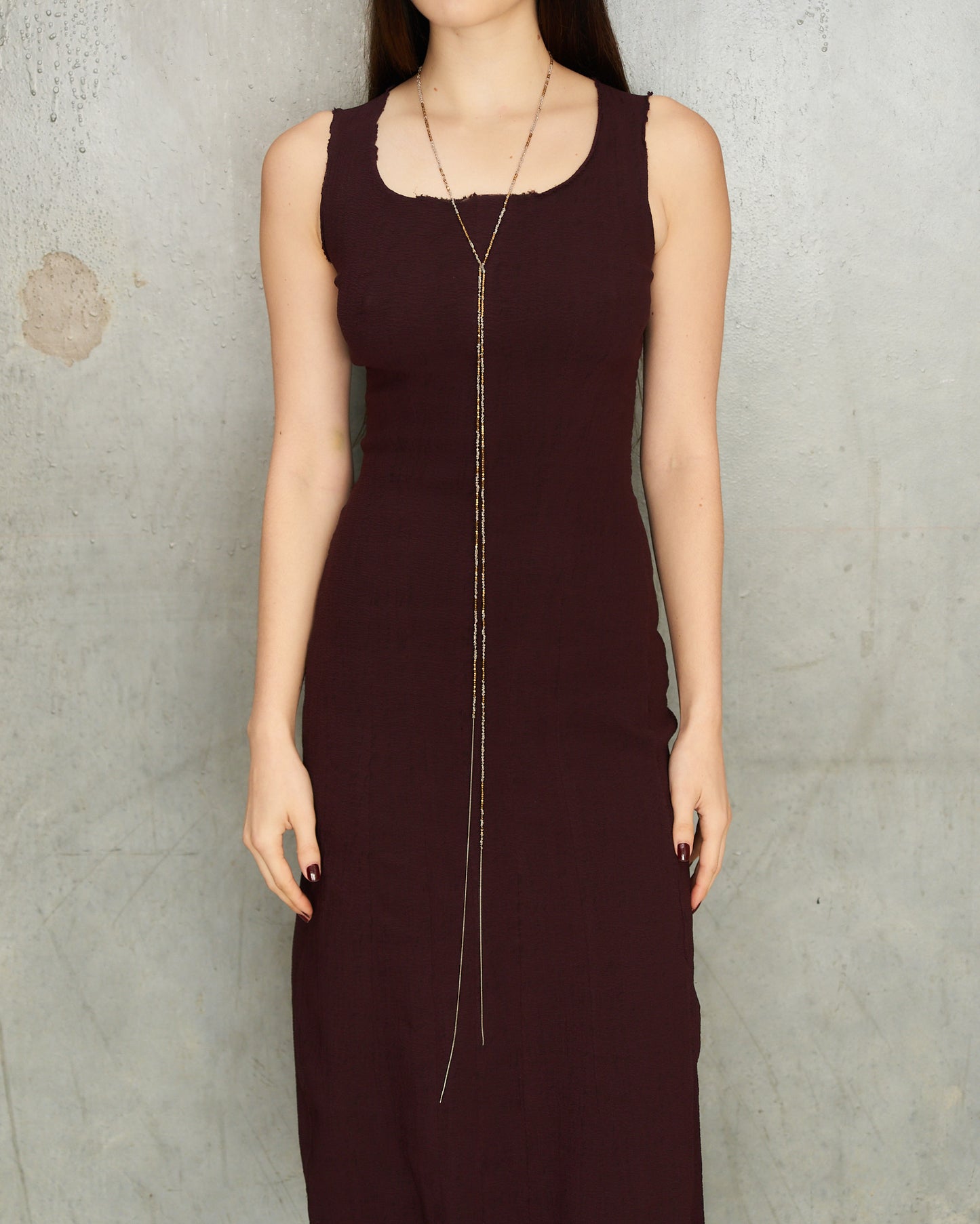 Bronze Bead Chain Lariat