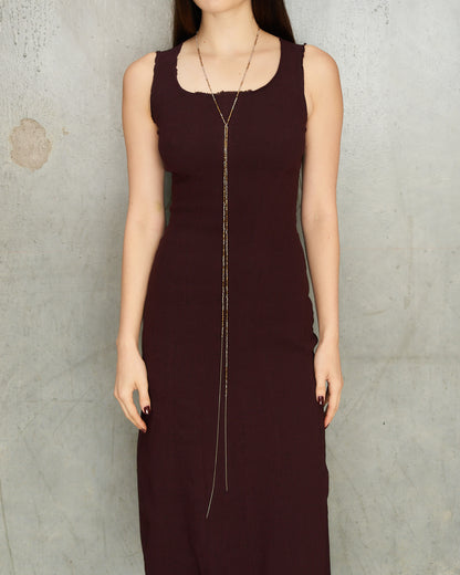 Bronze Bead Chain Lariat