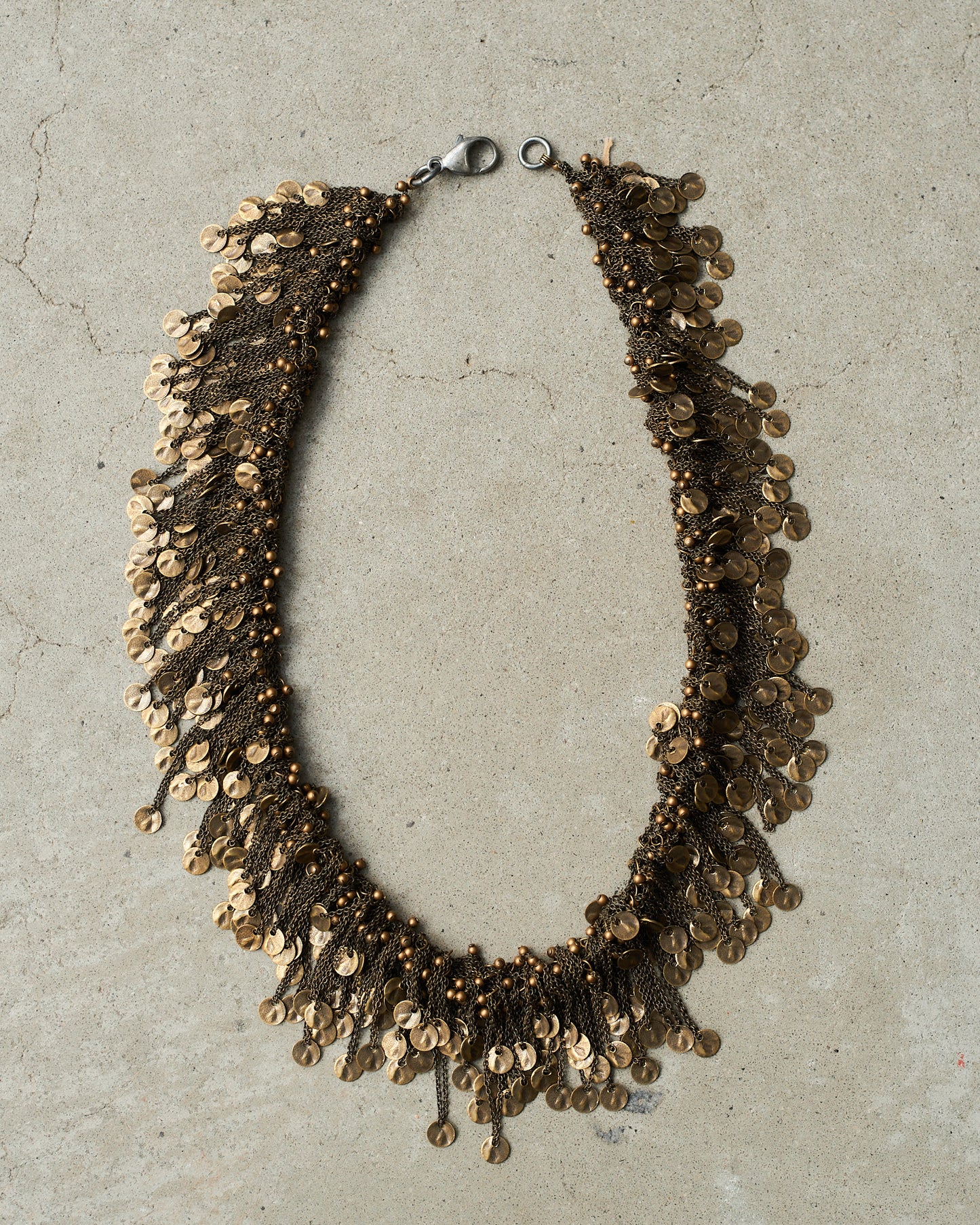 Bronze Coin Chain Necklace