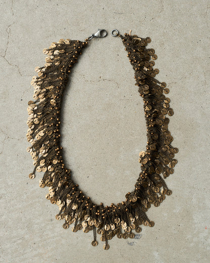 Bronze Coin Chain Necklace
