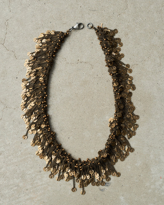 Bronze Coin Chain Necklace