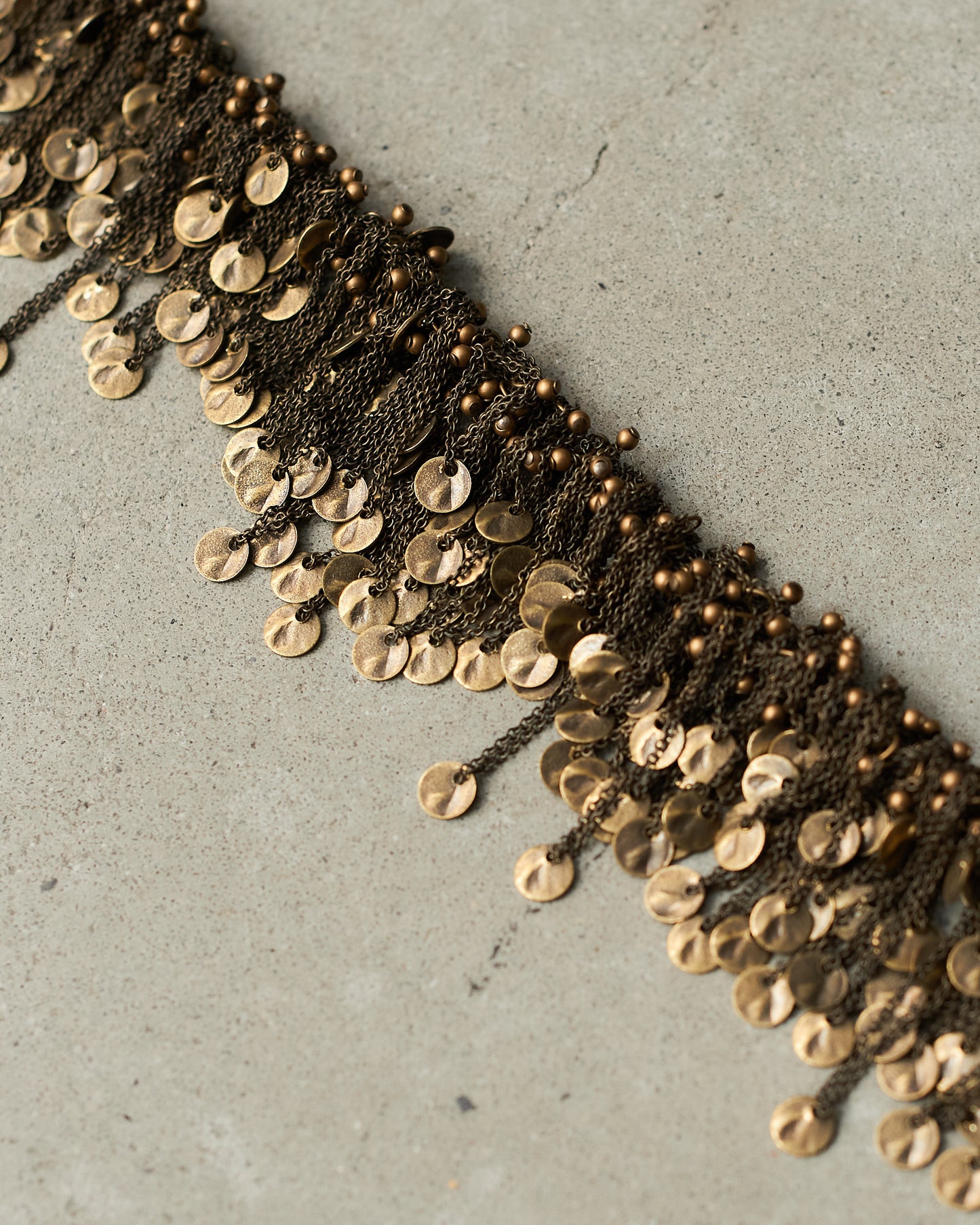 Bronze Coin Chain Necklace