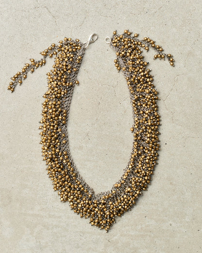Bronze Glass Bead Necklace