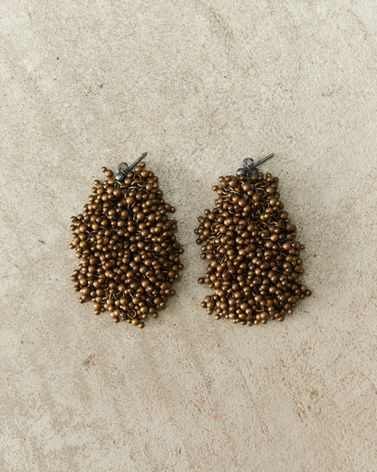Khaki Bead Earrings