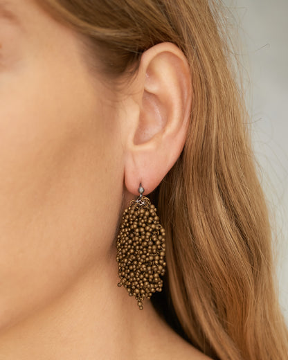 Khaki Bead Earrings