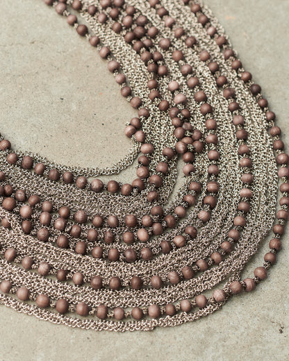 Marron Glace Wood Bead Chain