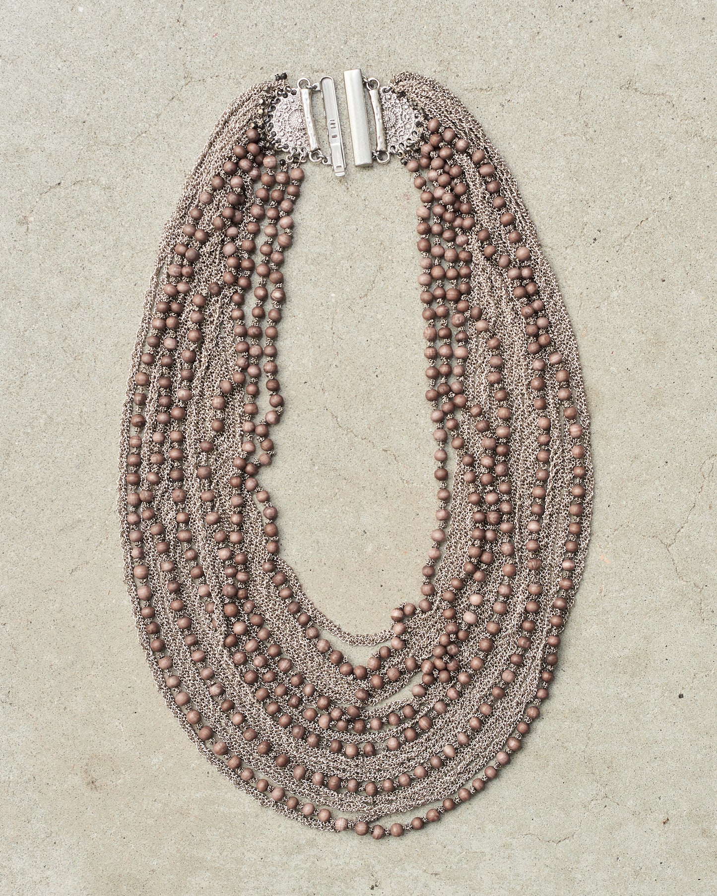 Marron Glace Wood Bead Chain