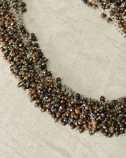 Mocha Beaded Chain Necklace