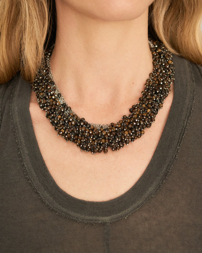 Mocha Beaded Chain Necklace