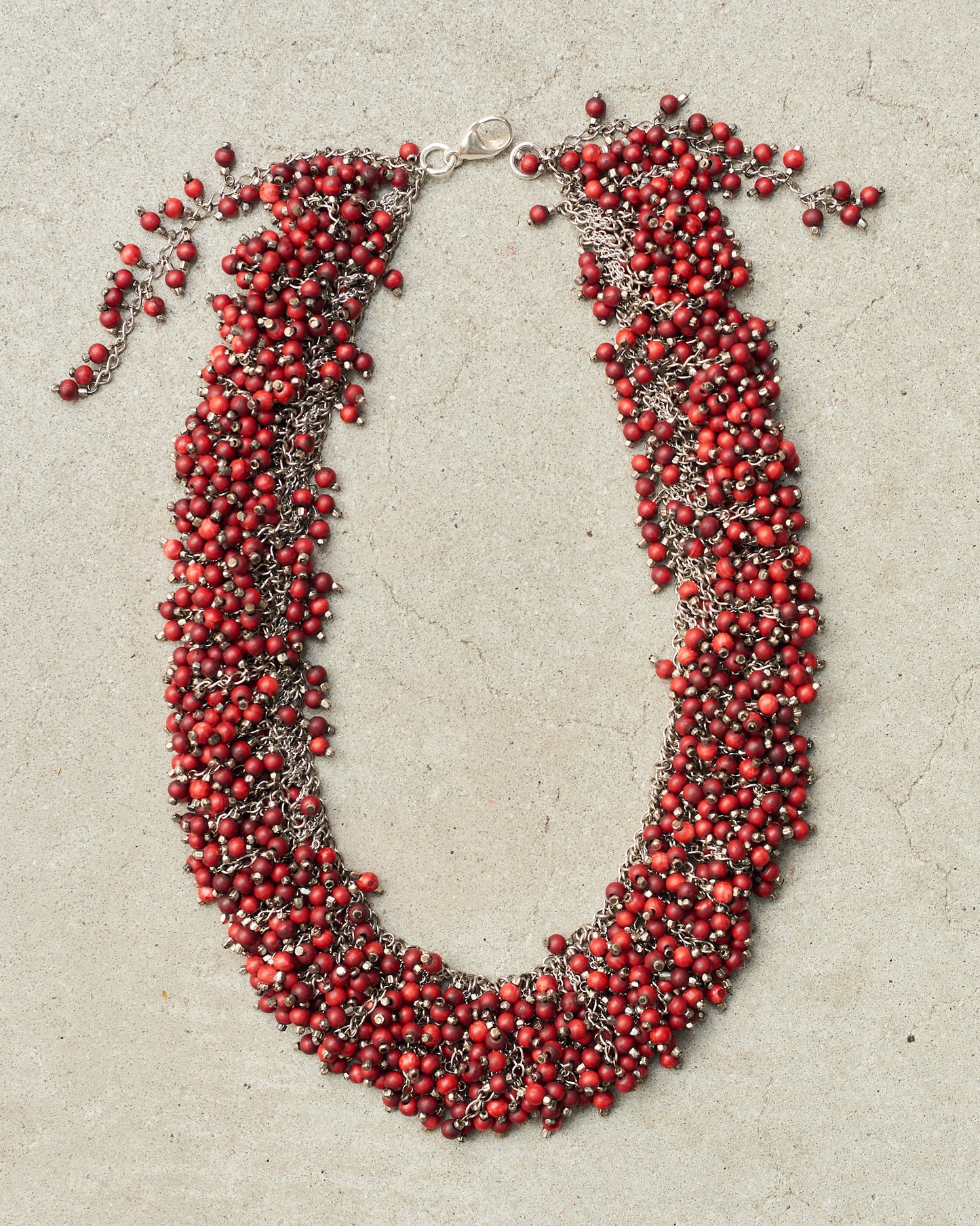 Poppy Wooden Bead Necklace