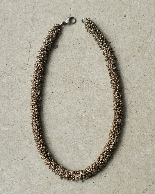 Pyrite Bead Knit Choker