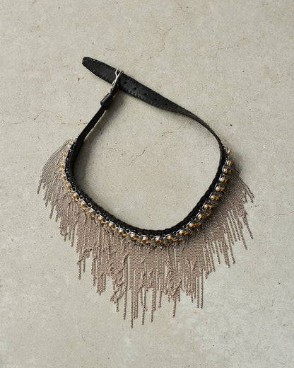 Silver Gold Frayed Choker