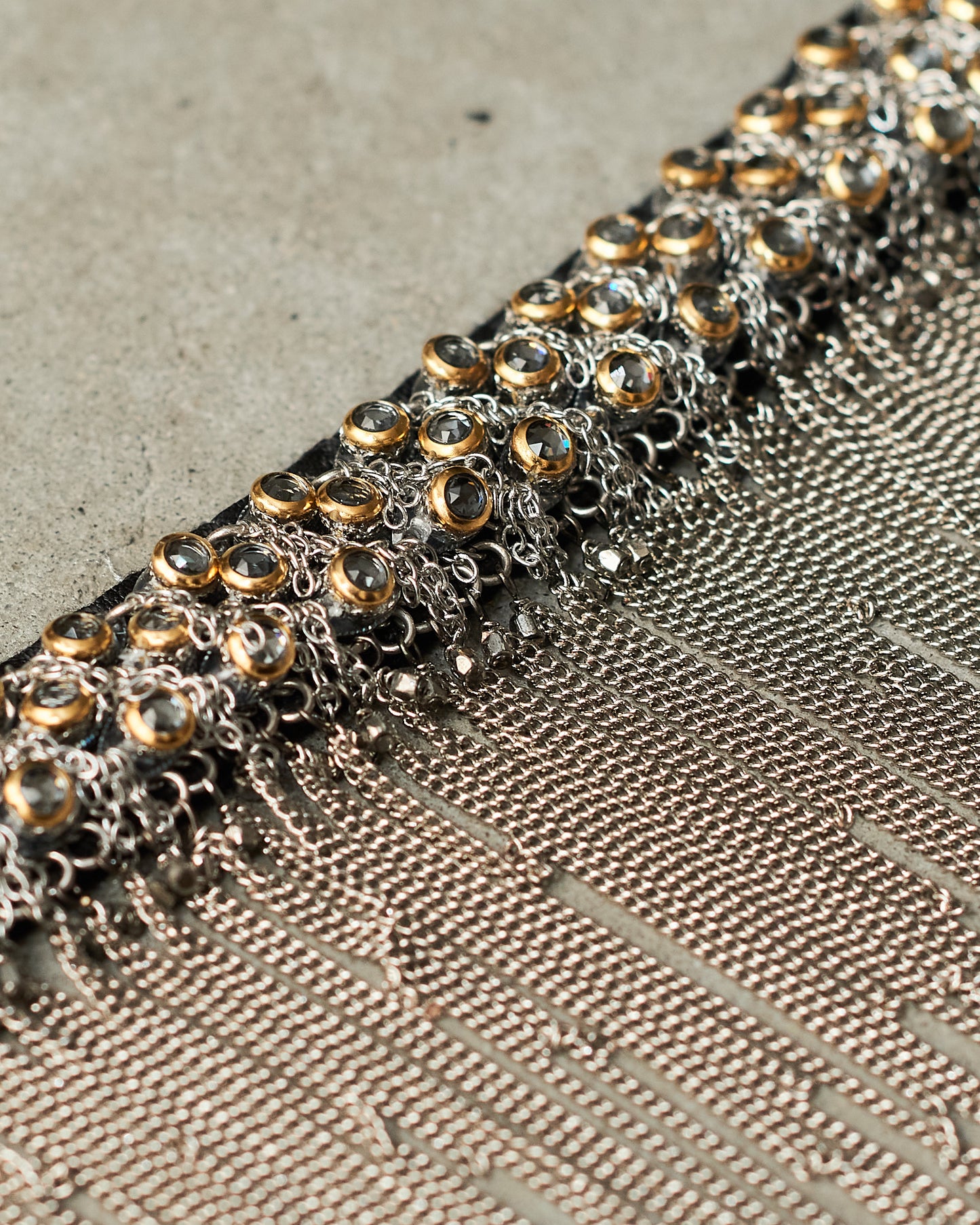 Silver Gold Frayed Choker