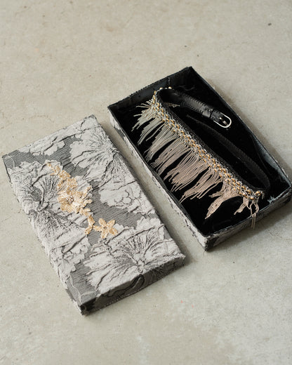 Silver Gold Frayed Choker