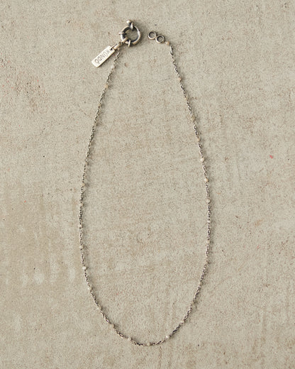 Icy Grey Faceted Diamond Bead Necklace