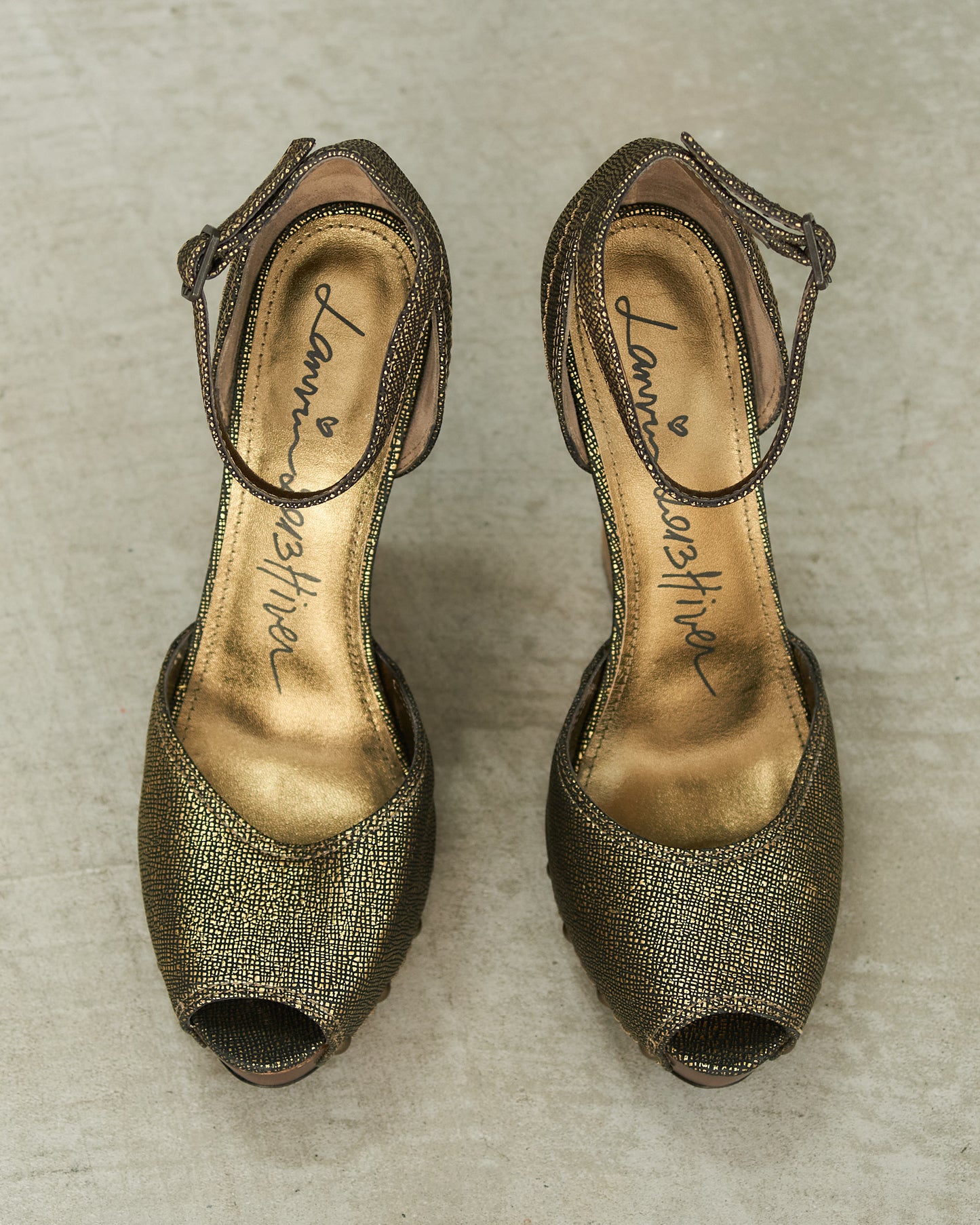 Lanvin Bronze Heels