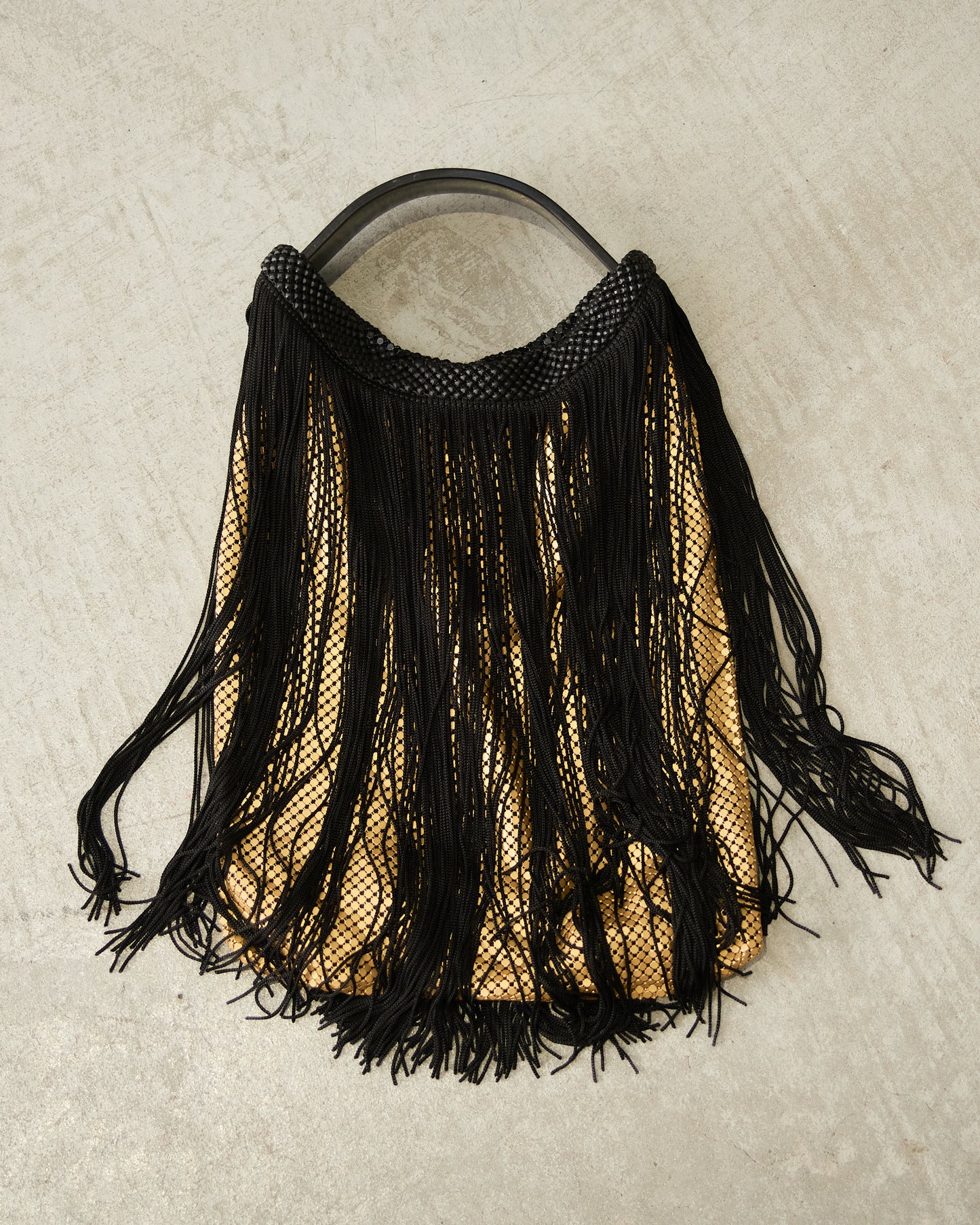 Black Gold Freida Tassel Handbag