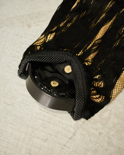 Black Gold Freida Tassel Handbag