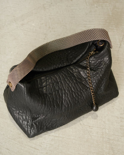 Black Leather Paula Chain Bag