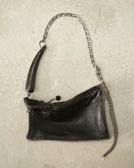 Black Patrizia Pleated Baguette Bag