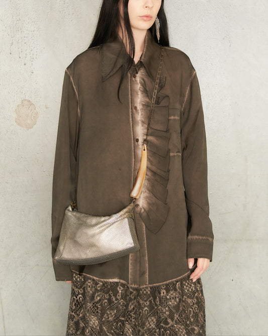 Doré Patrizia Pleated Baguette Bag