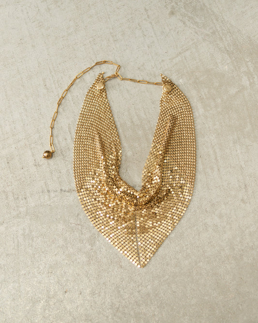 Gold Glomesh Bandana Necklace