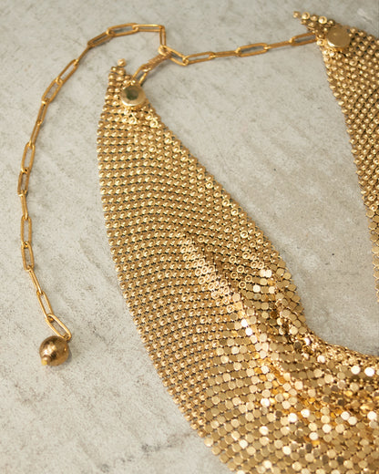 Gold Glomesh Bandana Necklace