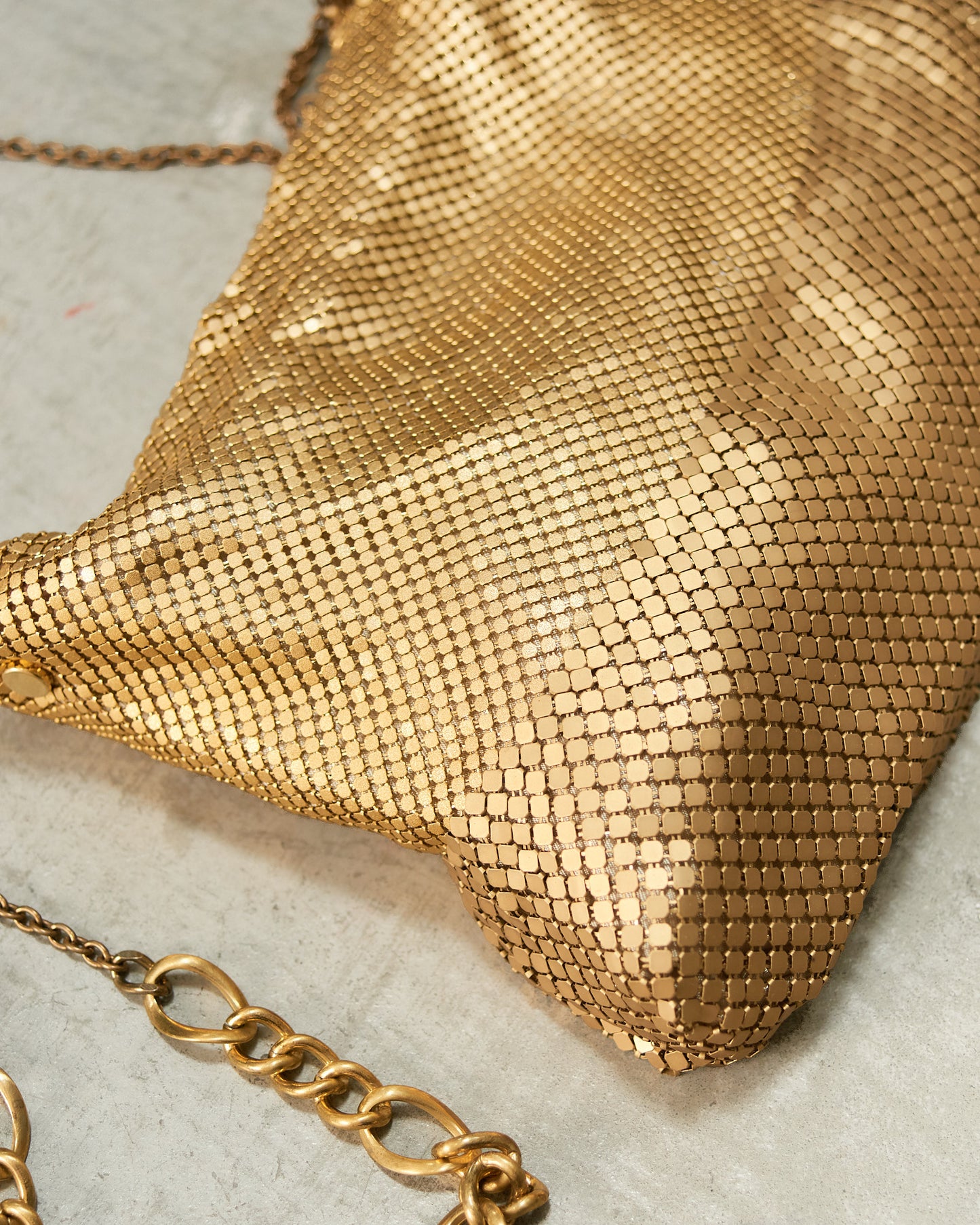 Matte Gold Ana Disco Bag
