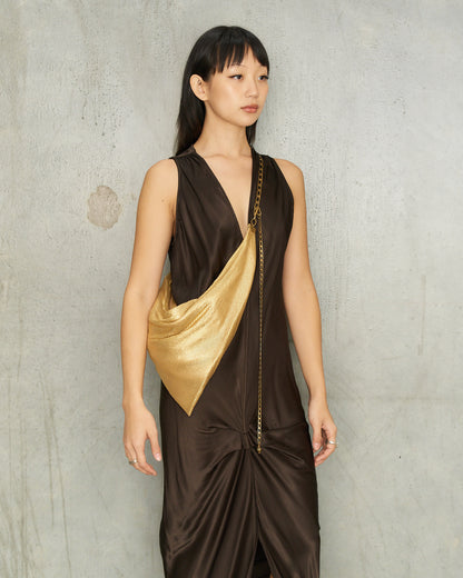 Matte Gold Leela Hug Bag