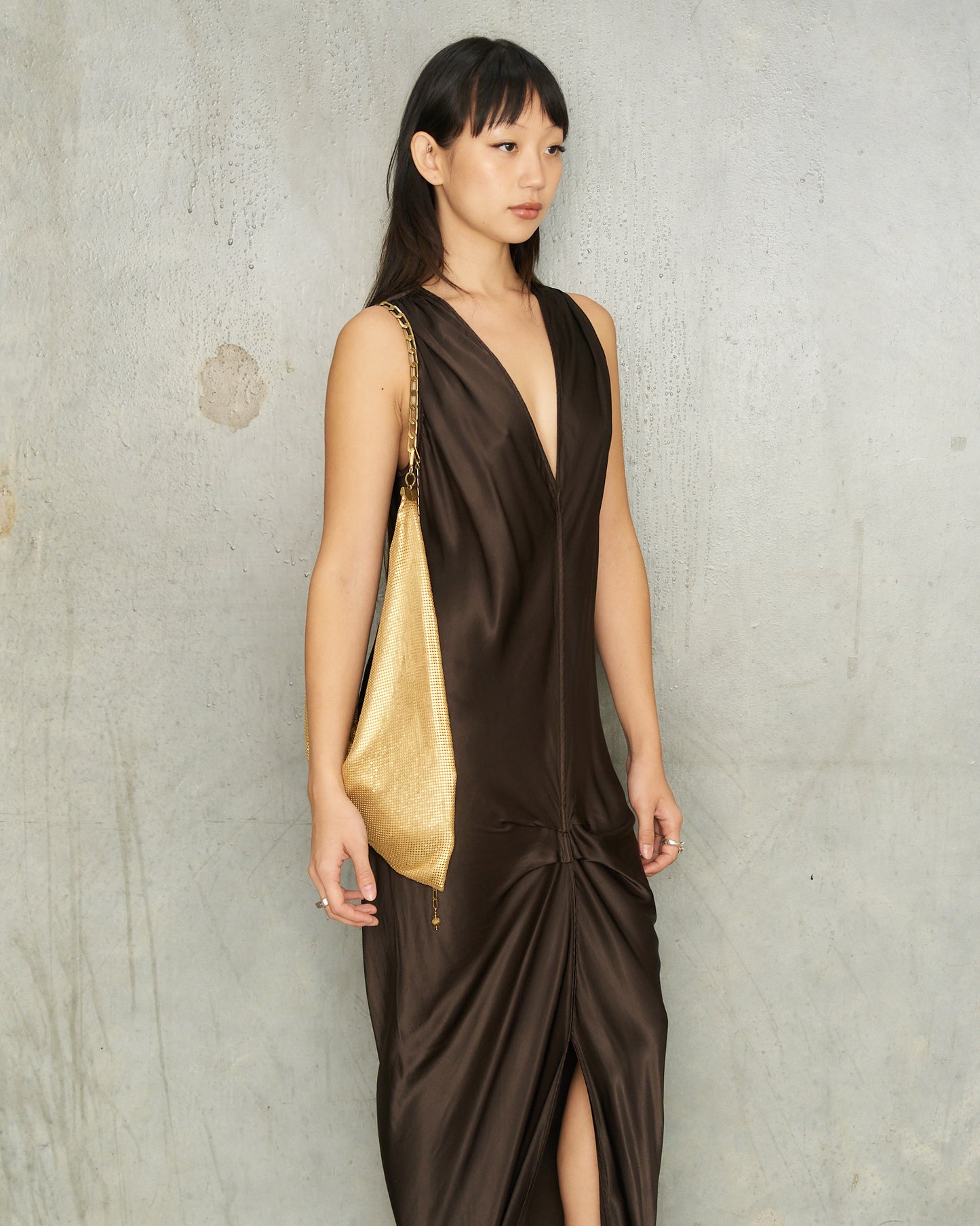 Matte Gold Leela Hug Bag