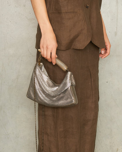Doré Petra Pleated Baguette Bag