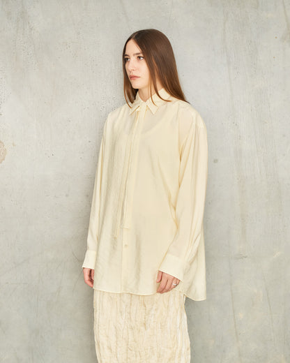 Almond Long Shirt With Tie