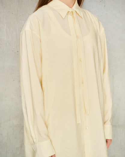 Almond Long Shirt With Tie