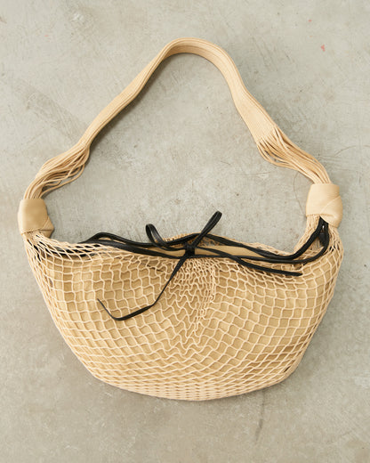 Light Beige Croissant Filt Bag