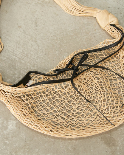 Light Beige Croissant Filt Bag