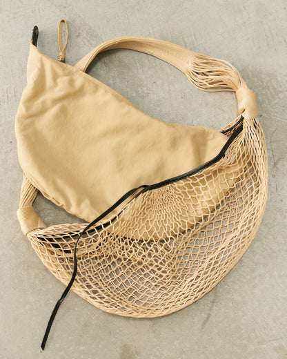 Light Beige Croissant Filt Bag