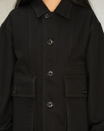 Black Boxy Denim Jacket