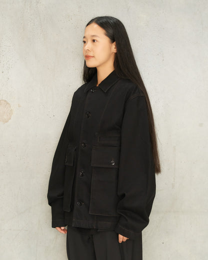 Black Boxy Denim Jacket
