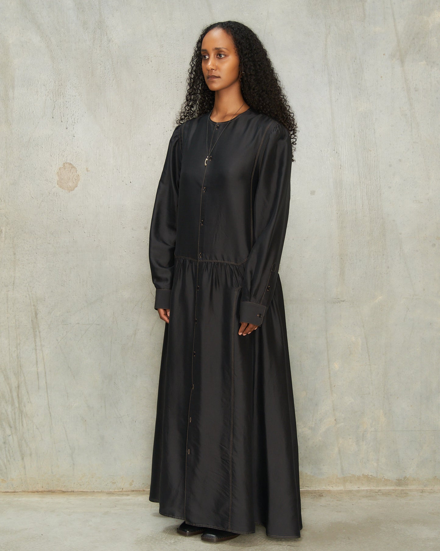 Black Buttoned Dress