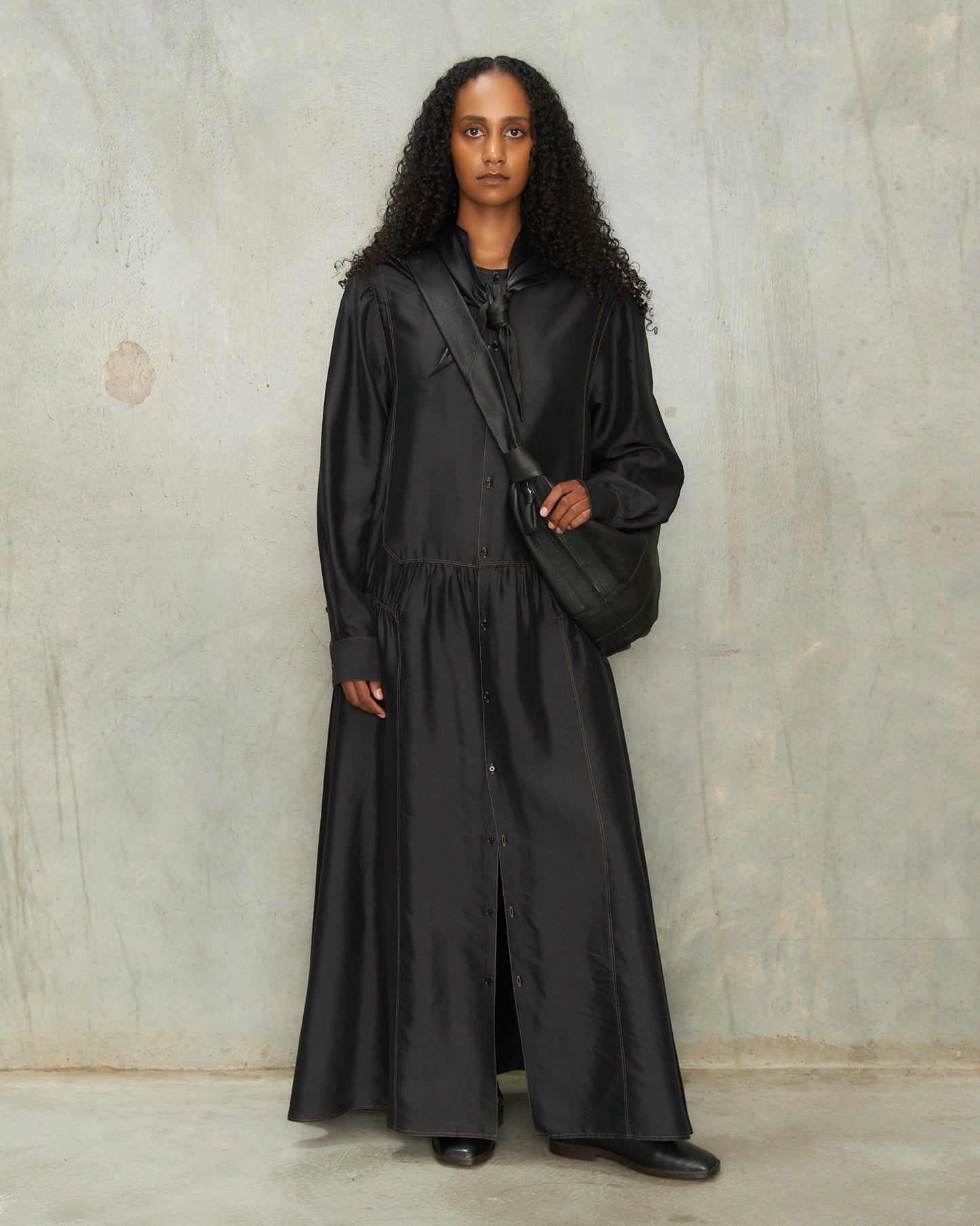 Black Buttoned Dress