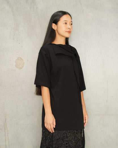 Black Foulard T-Shirt