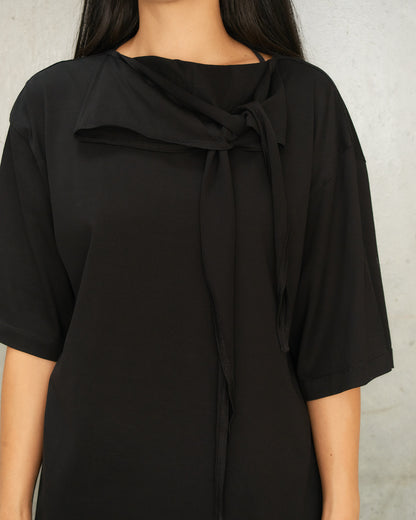 Black Foulard T-Shirt