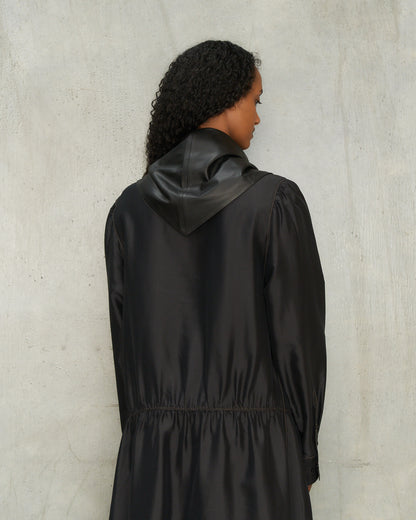 Black Leather Triangle Scarf
