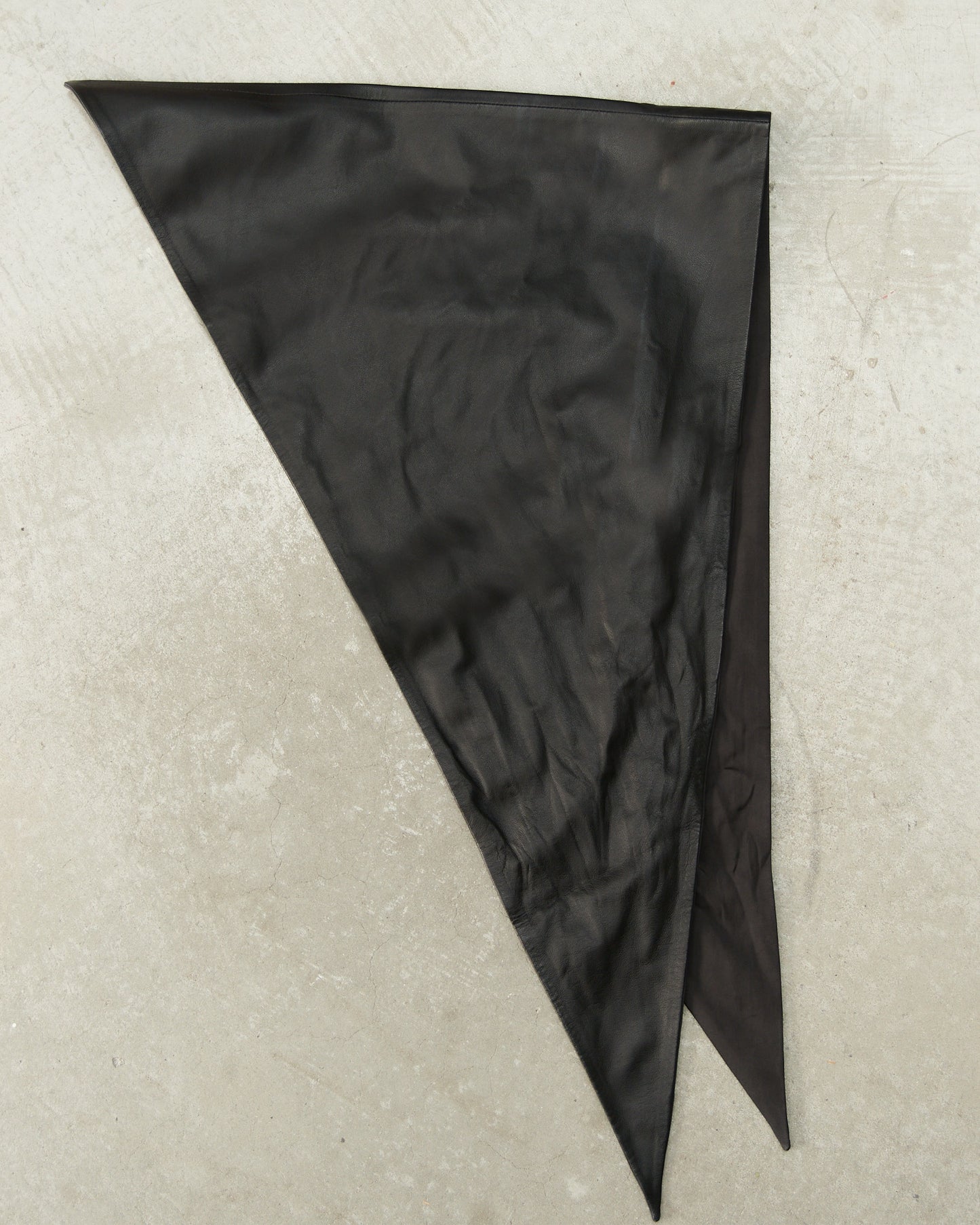 Black Leather Triangle Scarf