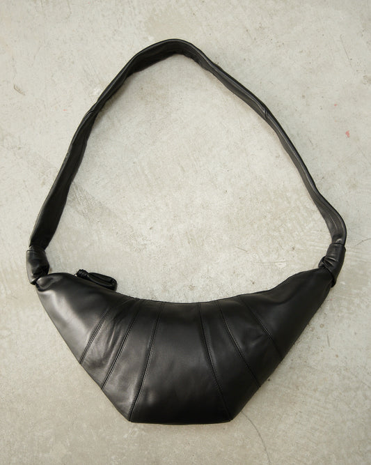 Black Medium Croissant Bag