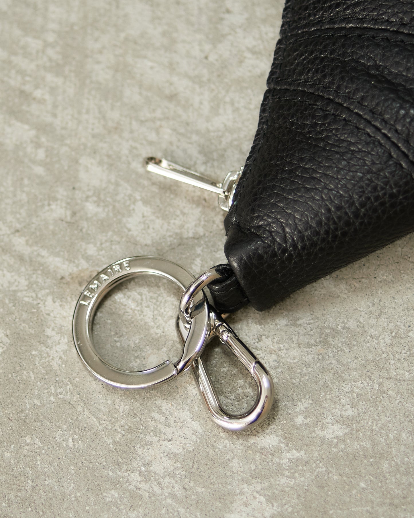 Black Mini Croissant Keyring